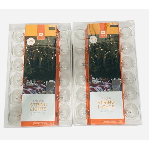 2 Sets String Lights Indoor/Outdoor 25 Lights 21ft NIB By Target - Picture 1 of 3